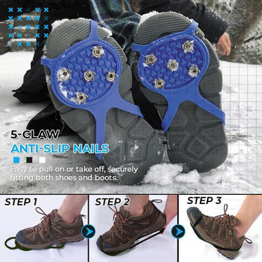 5 Teeth Ice Gripper For Shoes Women Men